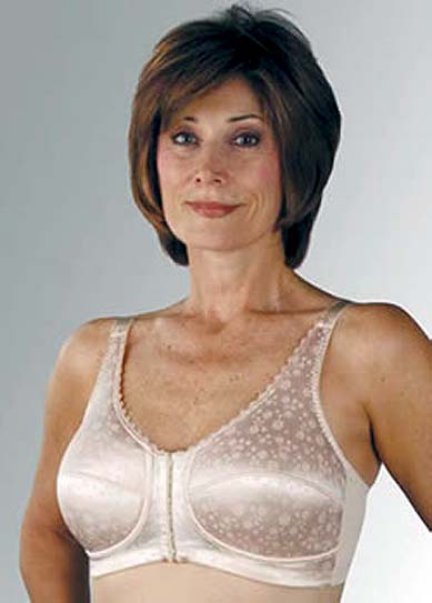American Breast Care Mastectomy Bra Jacquard Soft Cup Size 34D White at   Women's Clothing store