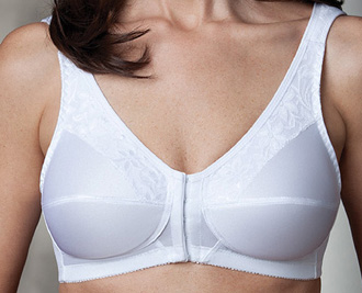 TRULIFE Bethany Front & Back Closure Lace Accent Softcup Mastectomy Bra