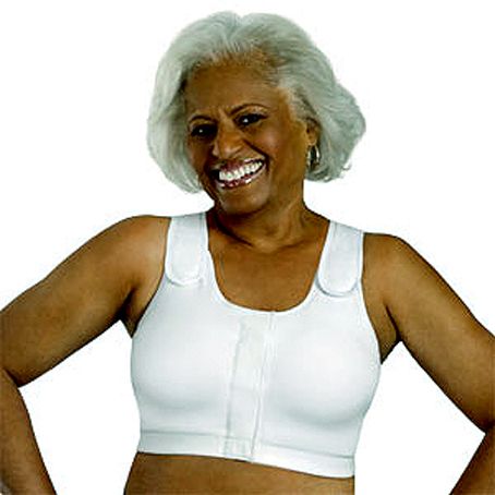 American Breast Care Velcro Front Compression Mastectomy Bra - CureDiva