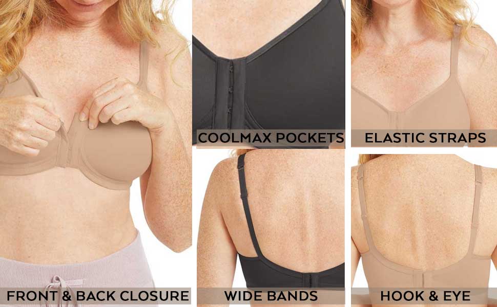 34GG, Front Fastening Bra with Pockets