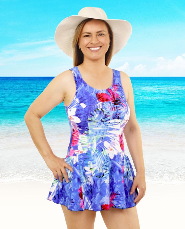 T.h.e. Mastectomy Swim Dress - Panty And Skirt Paradise 