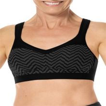 Style Amoena 44872 -  Amoena Jolie Wire-Free Sports Bra - Black / Grey 44872 Front