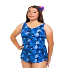 Style THE 965-60/765 -  T.H.E. Mastectomy Sarong Bathing Suit with Pocketed Bra Midnight Blue