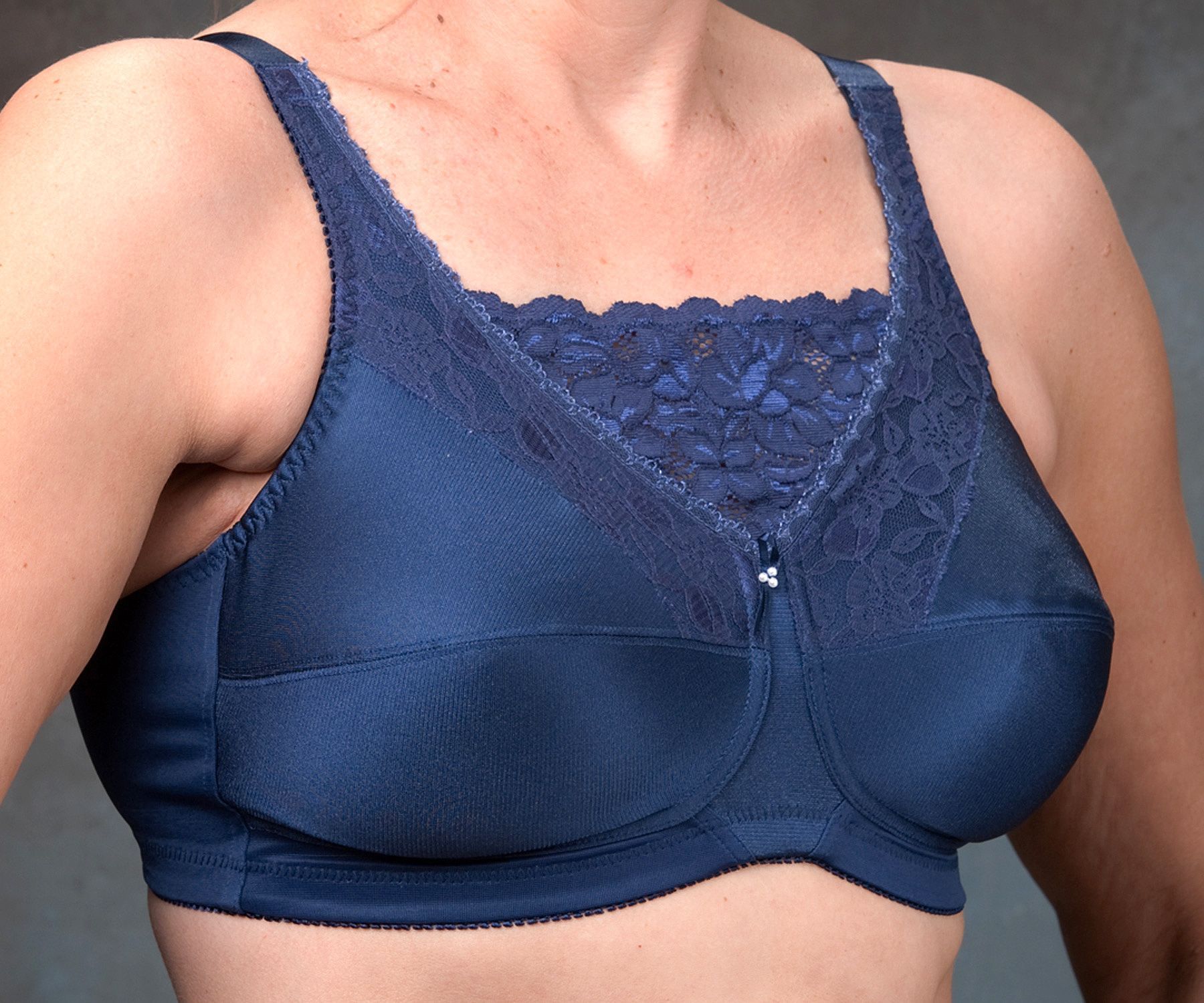 Lace Accent Front Closure Mastectomy Bra by Almost U